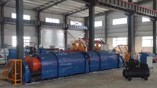 臺山市富成電線電纜有限公司設備 管絞機GJ400-1+6-1250型安裝現場